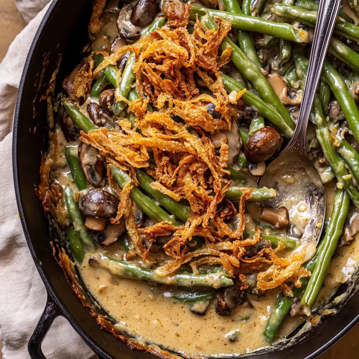 Irresistible Green Bean Casserole with Creamy Mushroom Sauce 5 Green Bean Casserole