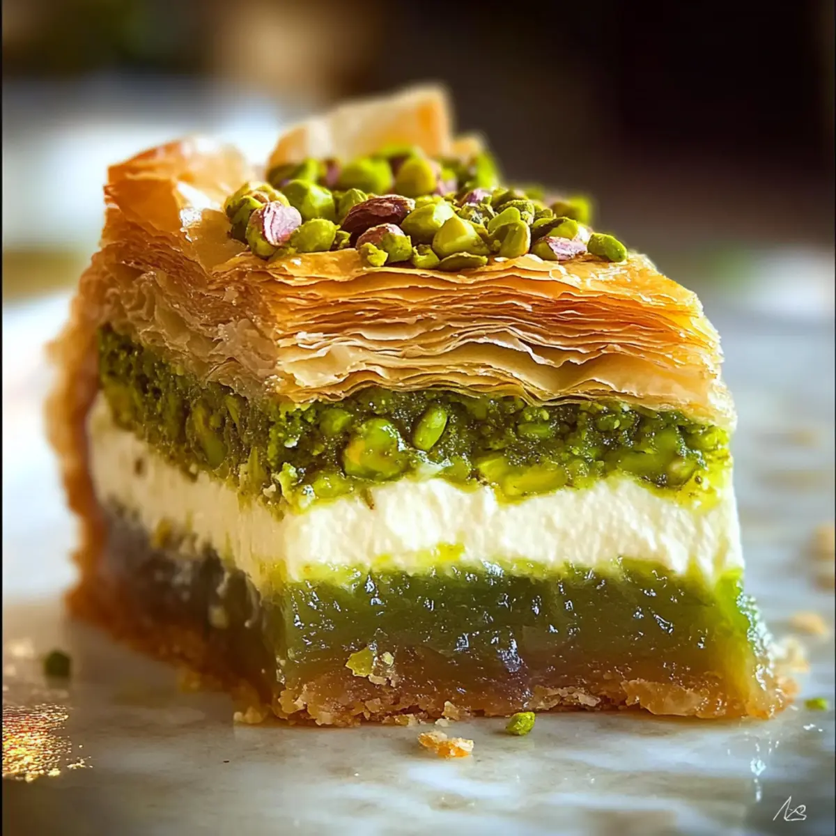 Baklava Pistachio Cheesecake