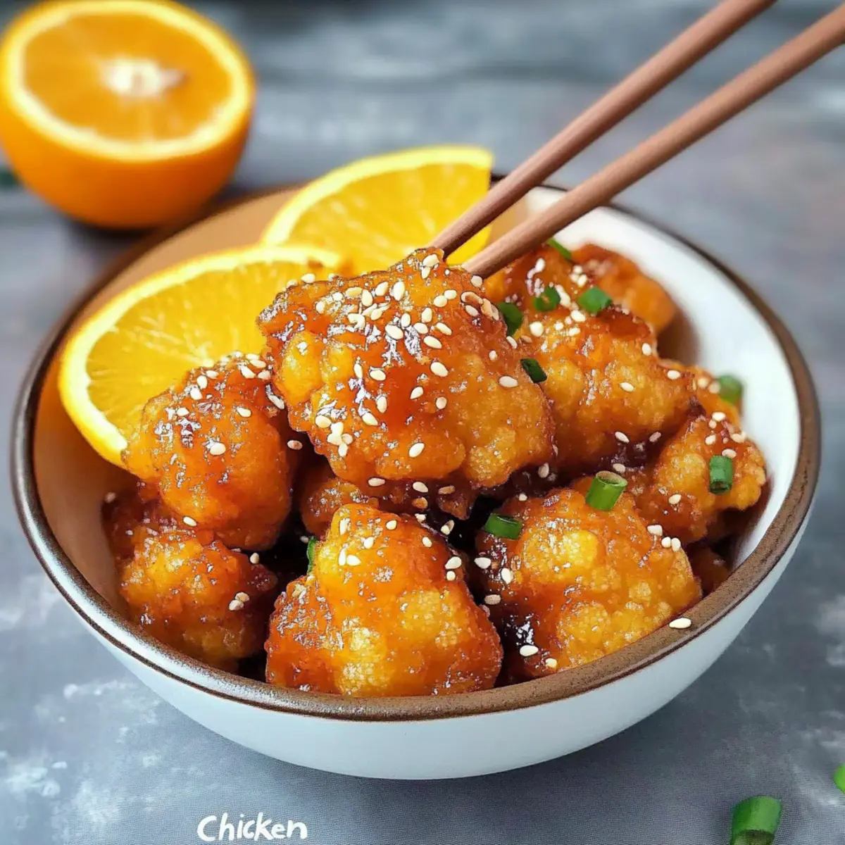 Glazed Orange Cauliflower “Chicken”