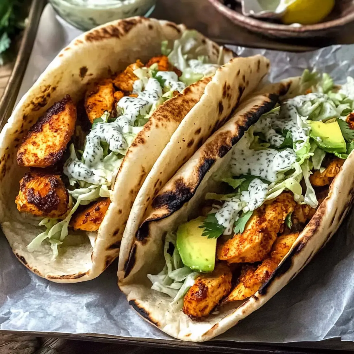 Sheet Pan Chicken Pitas