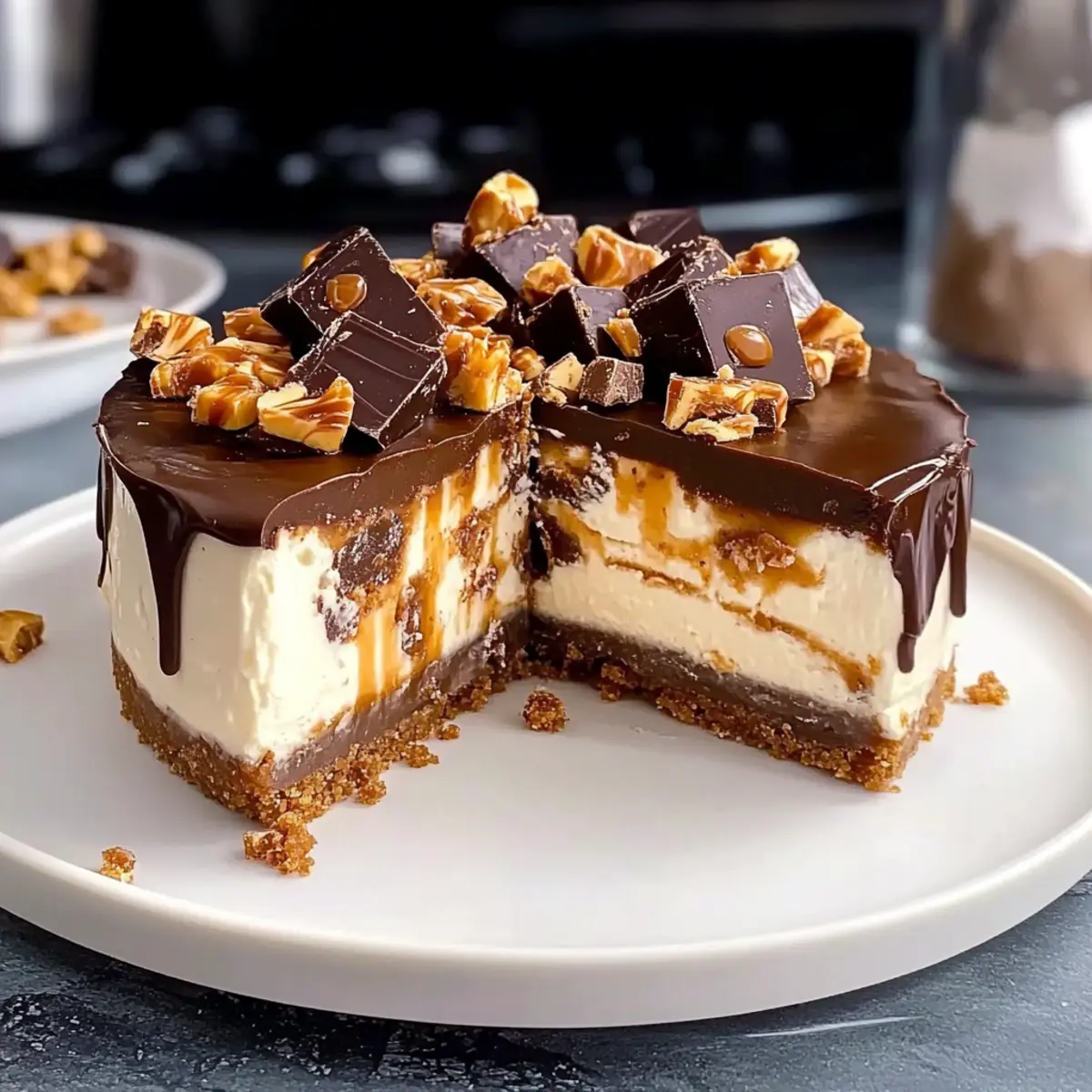 Irresistible No Bake Twix Cheesecake for Effortless Indulgence 5 No Bake Twix Cheesecake