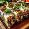 Thai Basil Beef Rolls