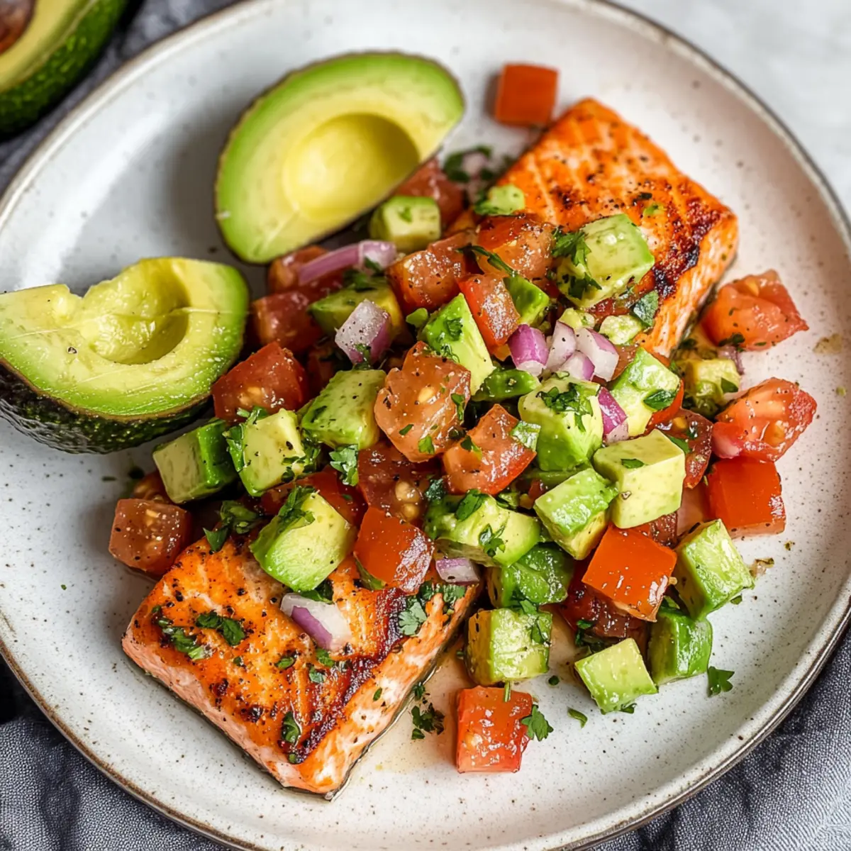 Salmon with Avocado Salsa