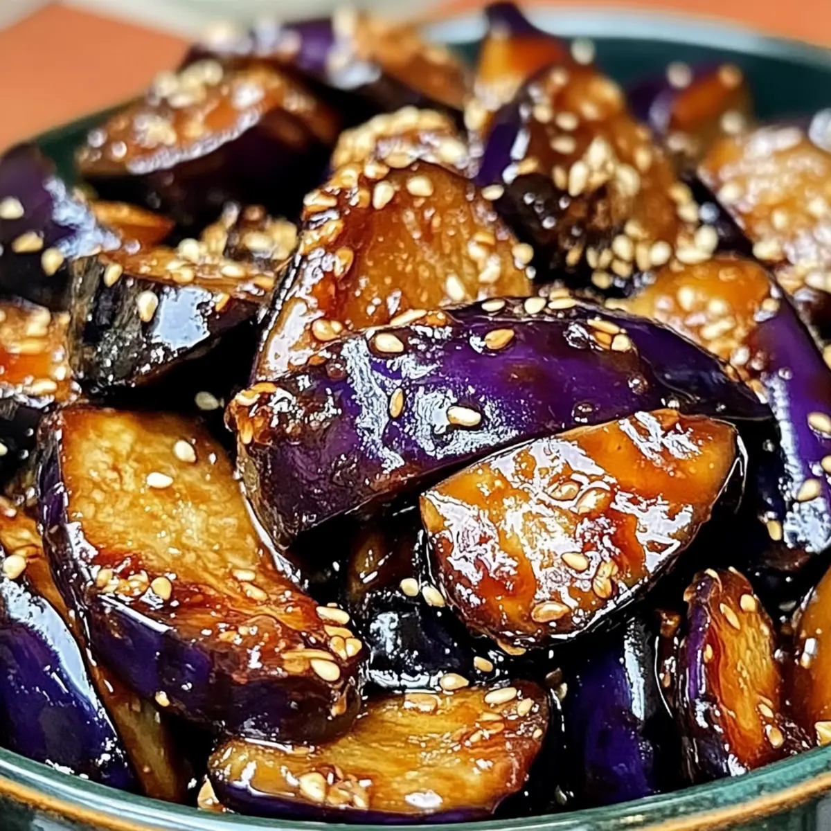 Sticky Garlic Eggplant