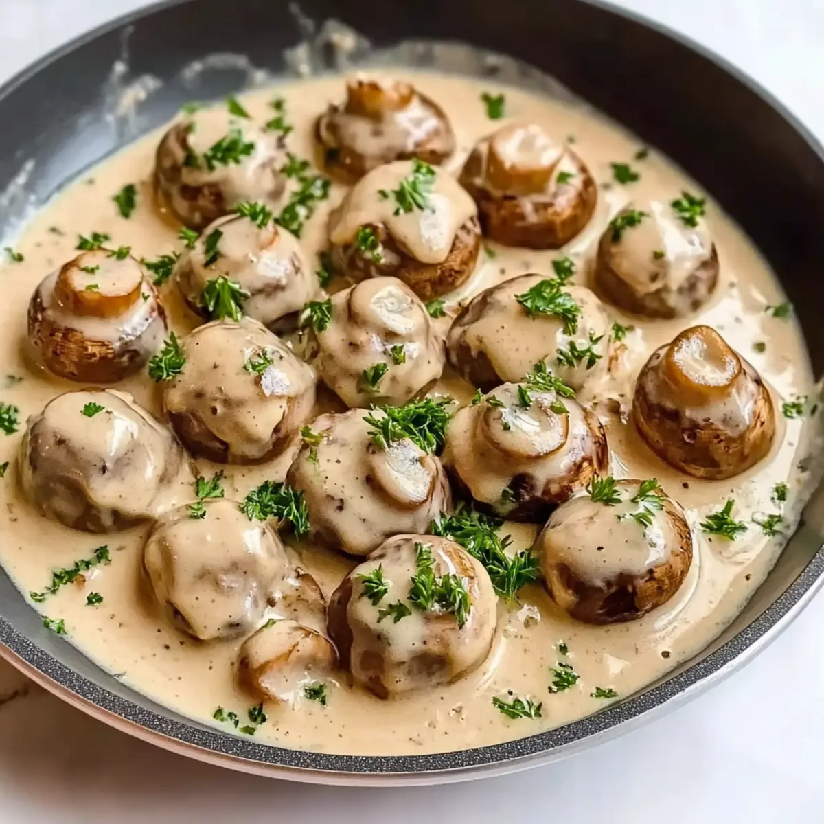 Creamy Garlic Mushrooms