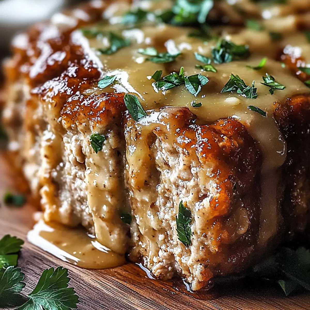 Garlic Parmesan Chicken Meatloaf