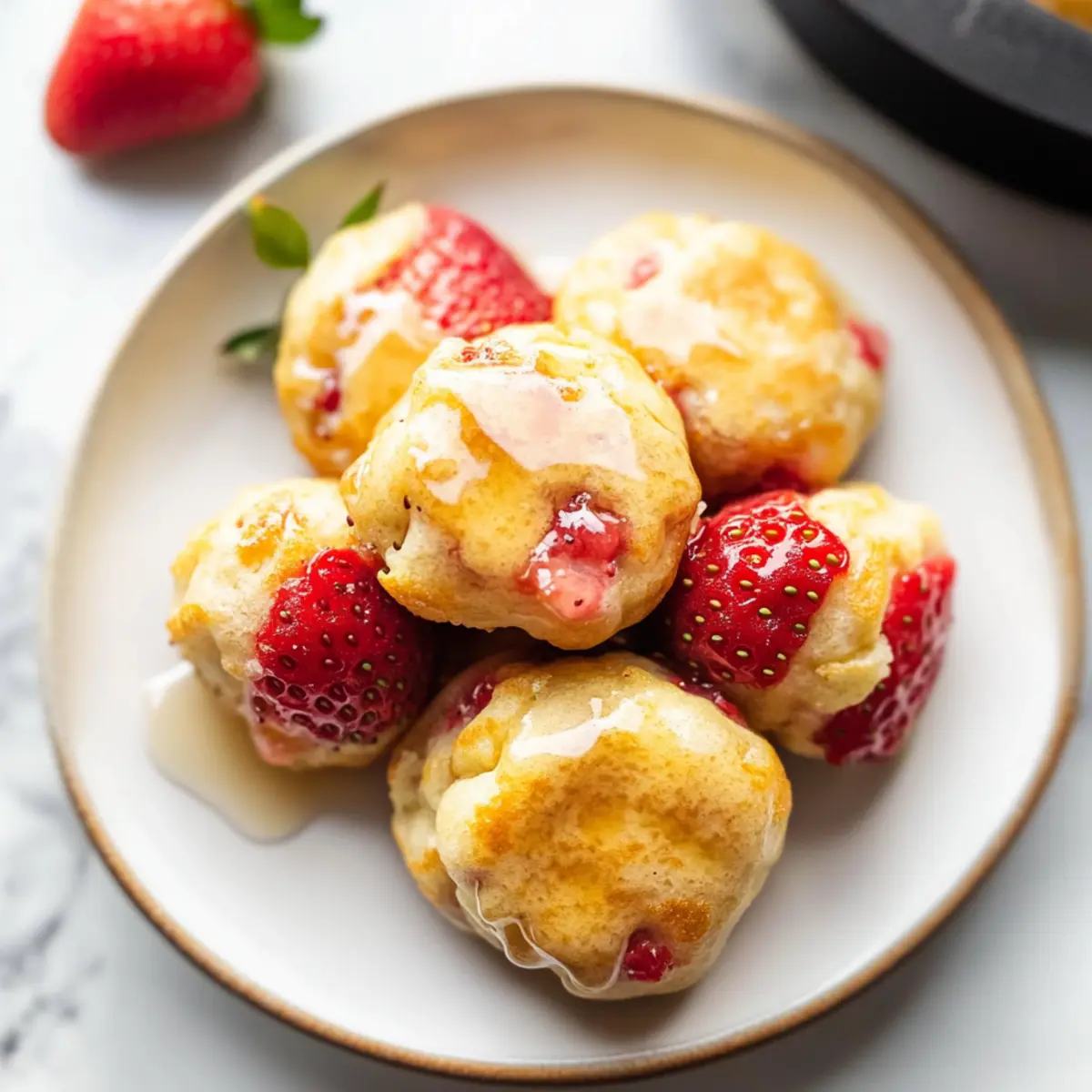 Strawberry Drop Pancake Bites
