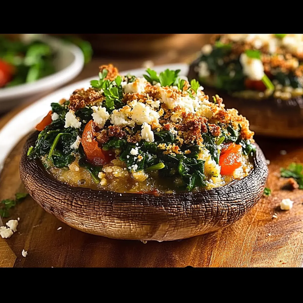 Savory Portobello Mushroom Delight: Vegan Stuffed Perfection 2 604982a2 0791 429b a12c