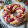 Raspberry and Pistachio Wreath