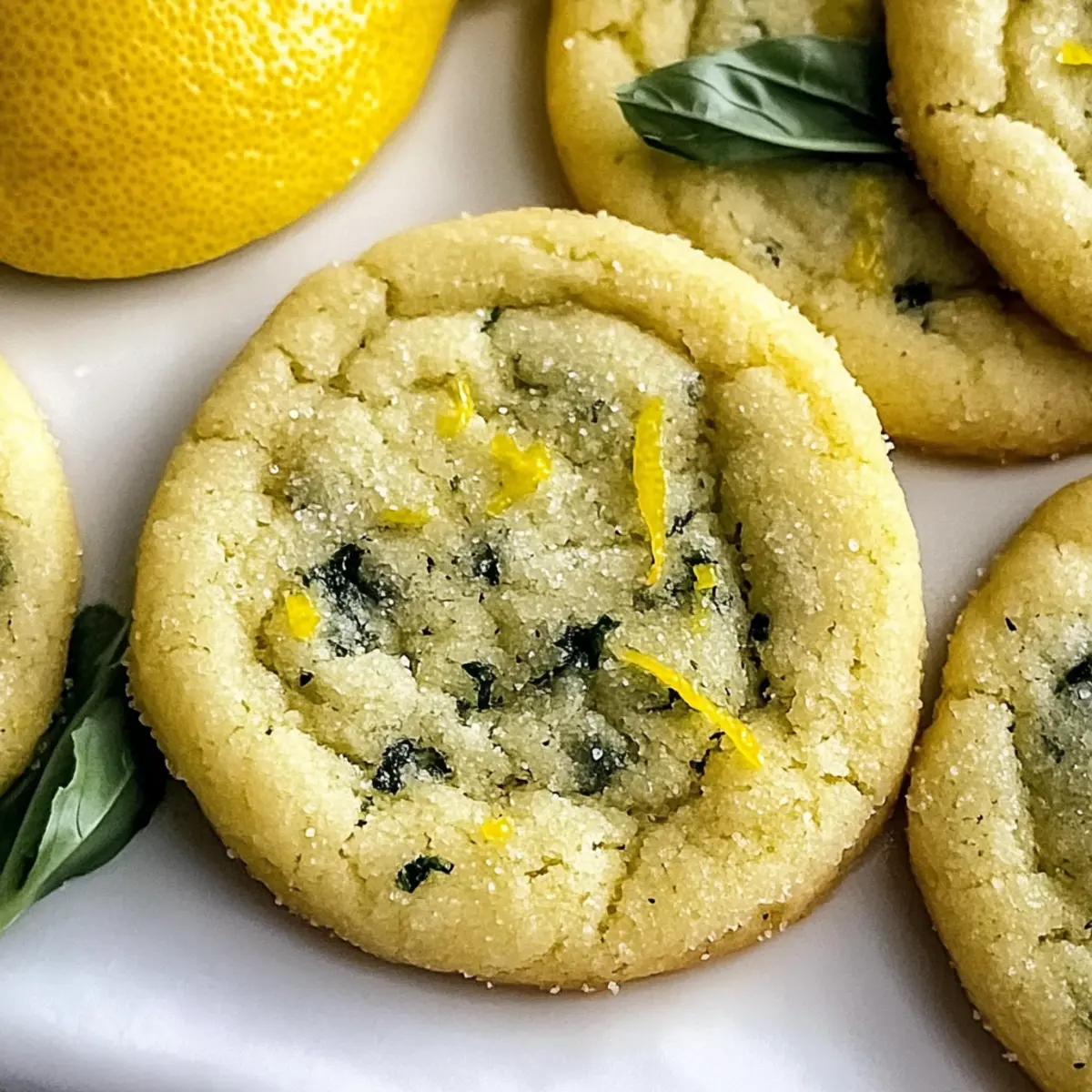 Lemon Basil Sugar Cookies