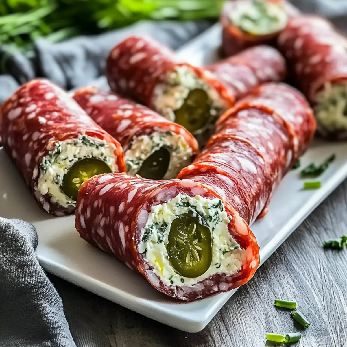 Keto Salami Roll-Ups