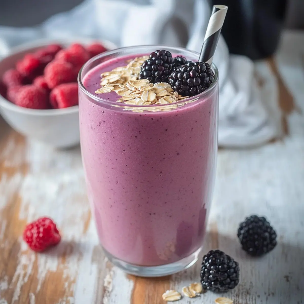 Berry Smoothie with Oatmeal