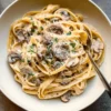 Mushroom Cream Sauce Pasta