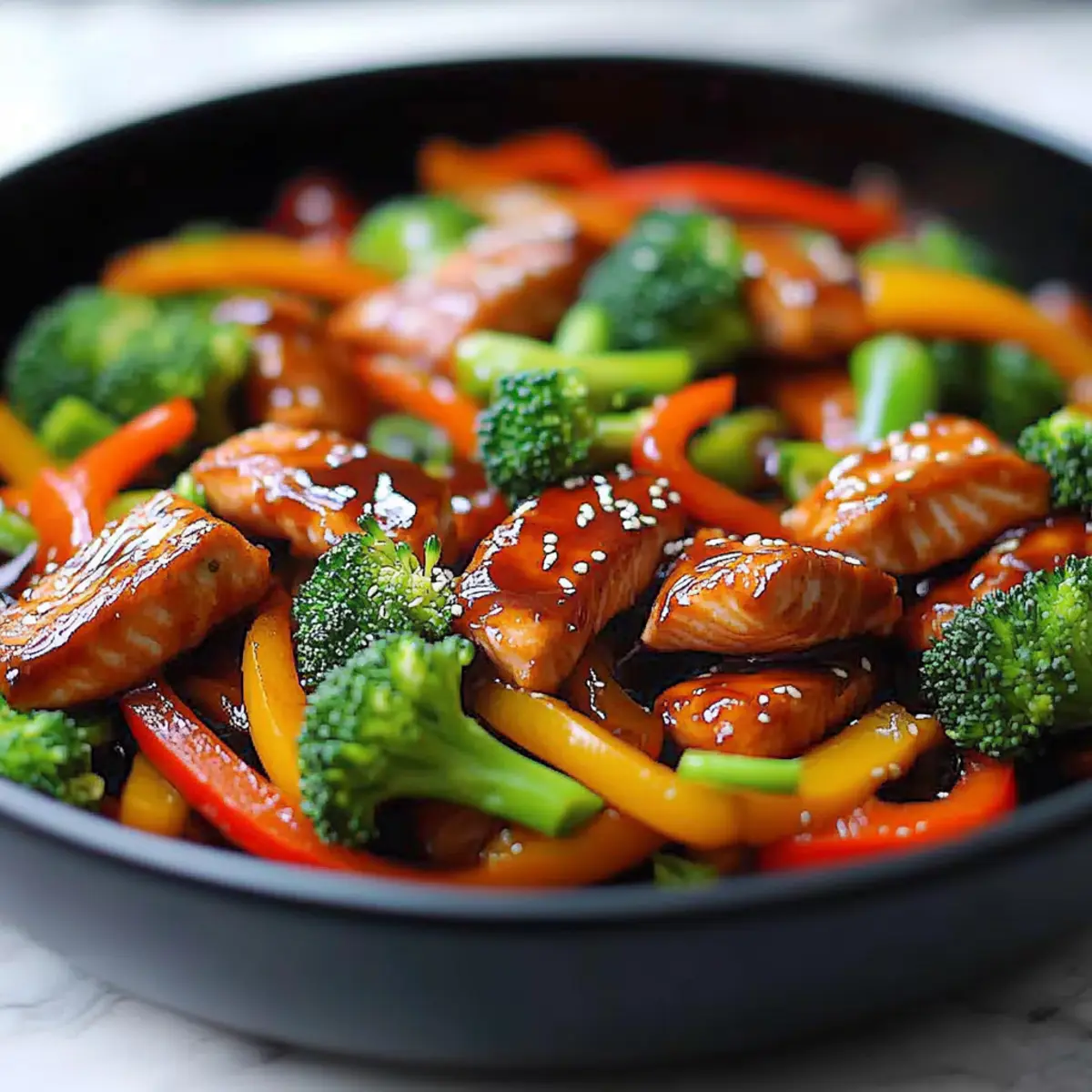 Teriyaki Salmon Stir Fry Recipe