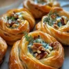 Blue Cheese Walnut Thyme Puff Pastry
