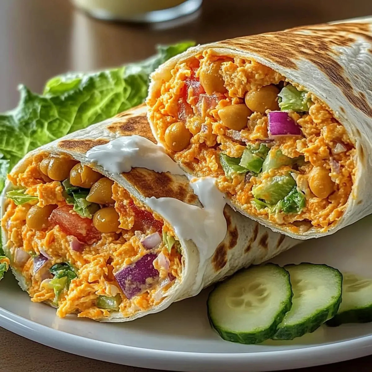 Buffalo Chickpea Wraps