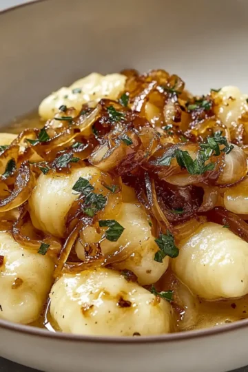 Gnocchi with Caramelized Onions