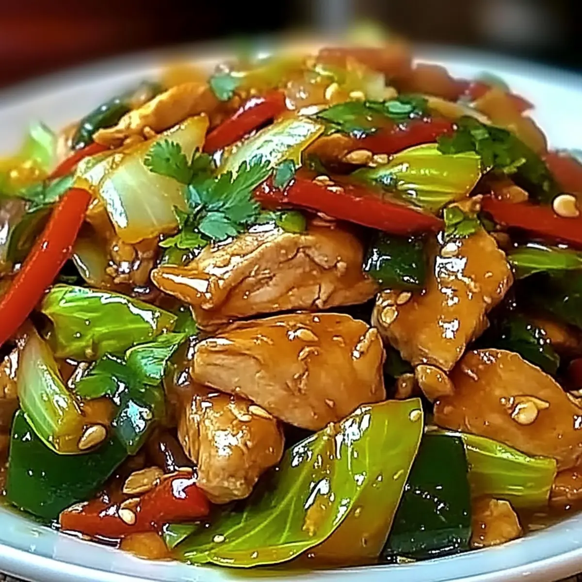 Chinese Chicken Cabbage Stir Fry