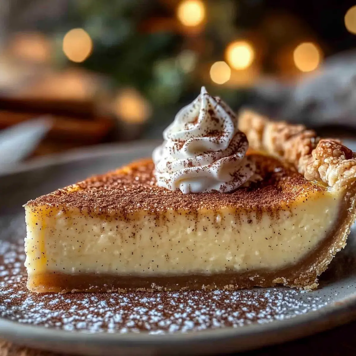 Cinnamon-Vanilla Custard Pie