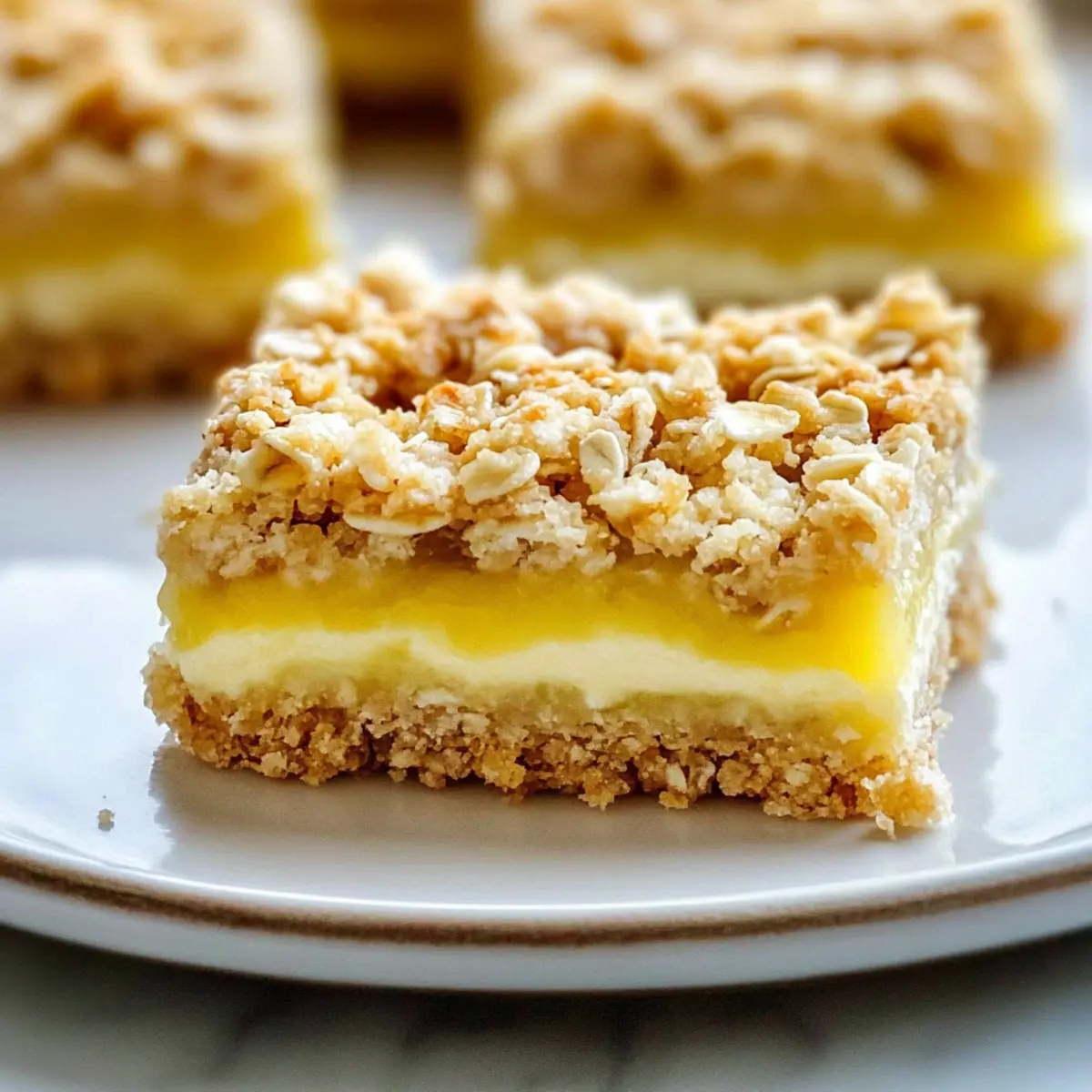 Lemon Oatmeal Crumble Bars