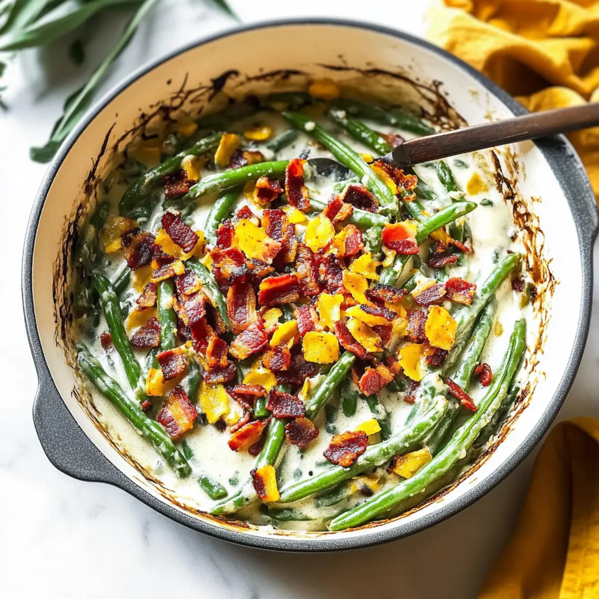 Dairy Free Bacon Green Bean Casserole