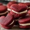 Heart-Shaped Red Velvet Cookies