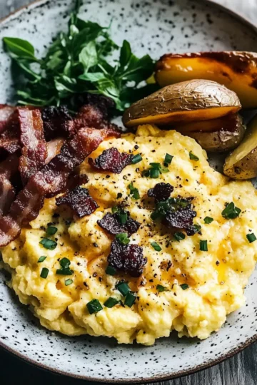 Scrambled Egg with Bacon & Potatoes