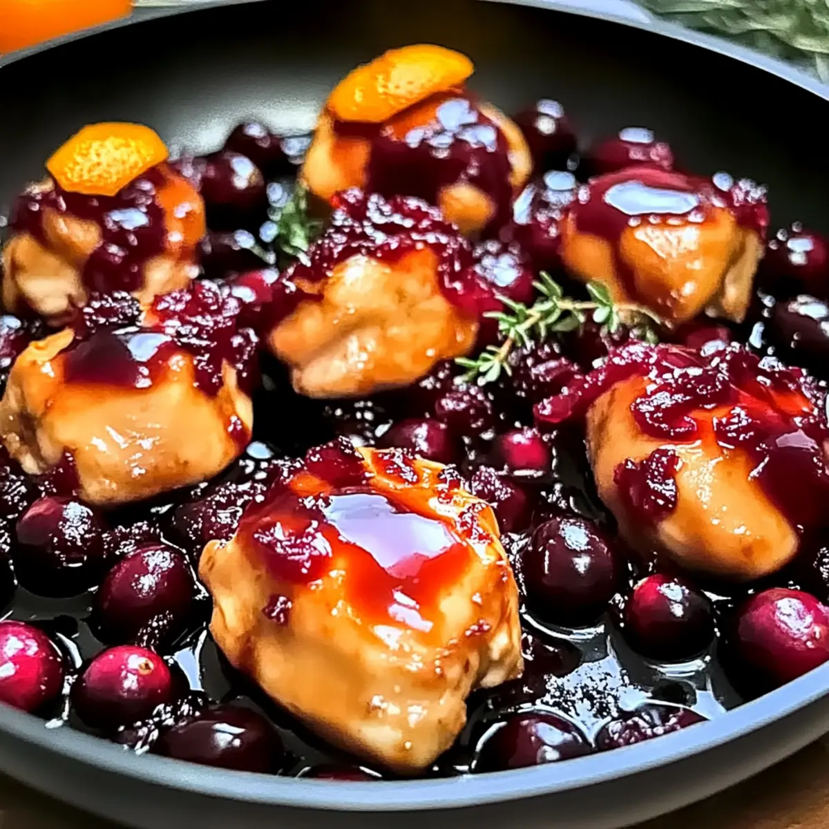 Cranberry Orange Skillet Chicken