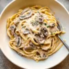 Mushroom Cream Sauce Pasta