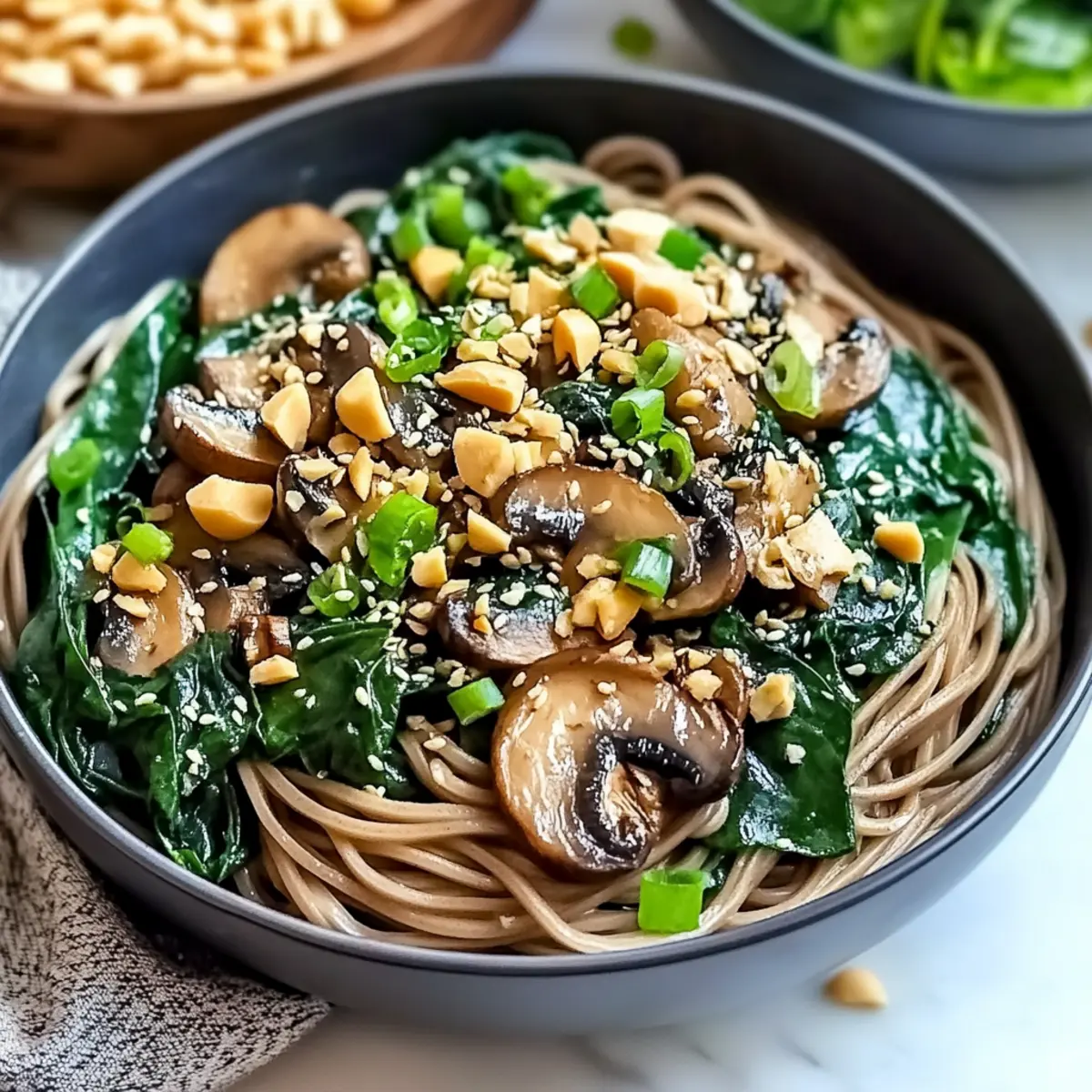 Miso Spinach and Mushroom Soba Noodles in Just 15 Minutes 5 Miso Spinach and Mushroom Soba Noodles
