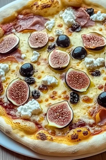 Charcuterie Pizza with Fig Jam & Goat Cheese