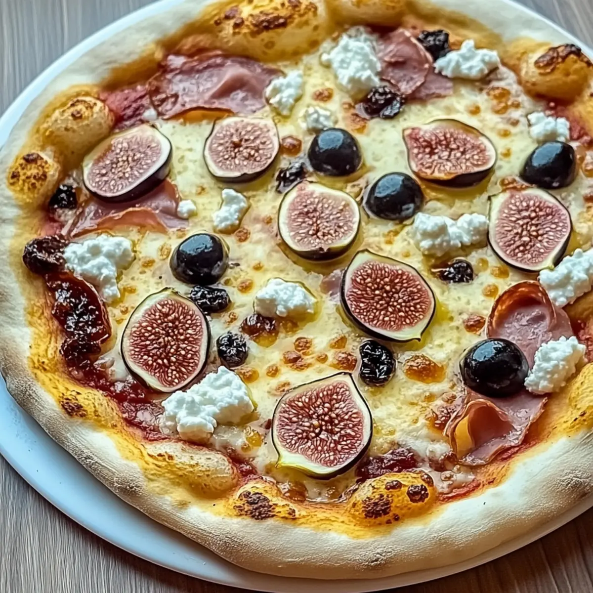 Charcuterie Pizza with Fig Jam & Goat Cheese