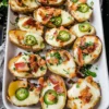 Irish Cheddar Bacon Jalapeño Potato Skins