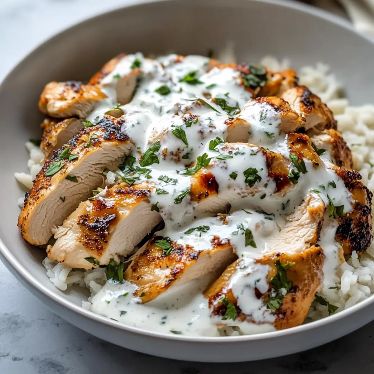 Turkish Chicken Creamy White Sauce