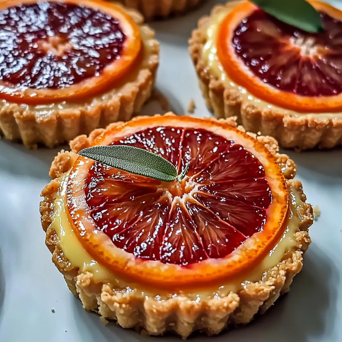 Gourmet Blood Orange Tarts with Custard