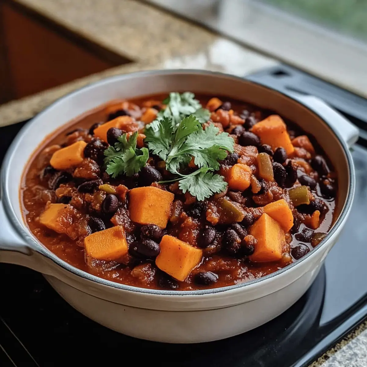 Easy Sweet Potato & Black Bean Vegetarian Chili for Comfort Food Lovers 5 Sweet Potato & Black Bean Vegetarian Chili
