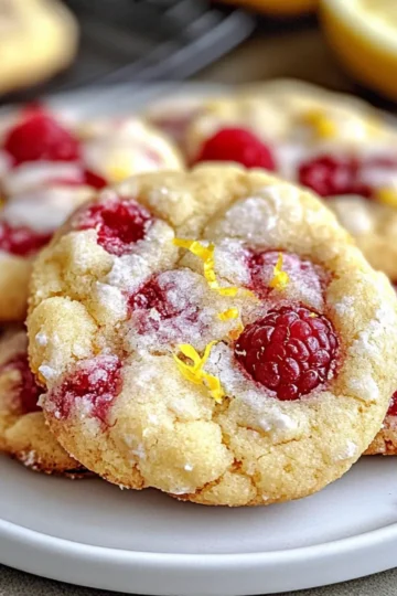 Easter Lemon Raspberry Cookies