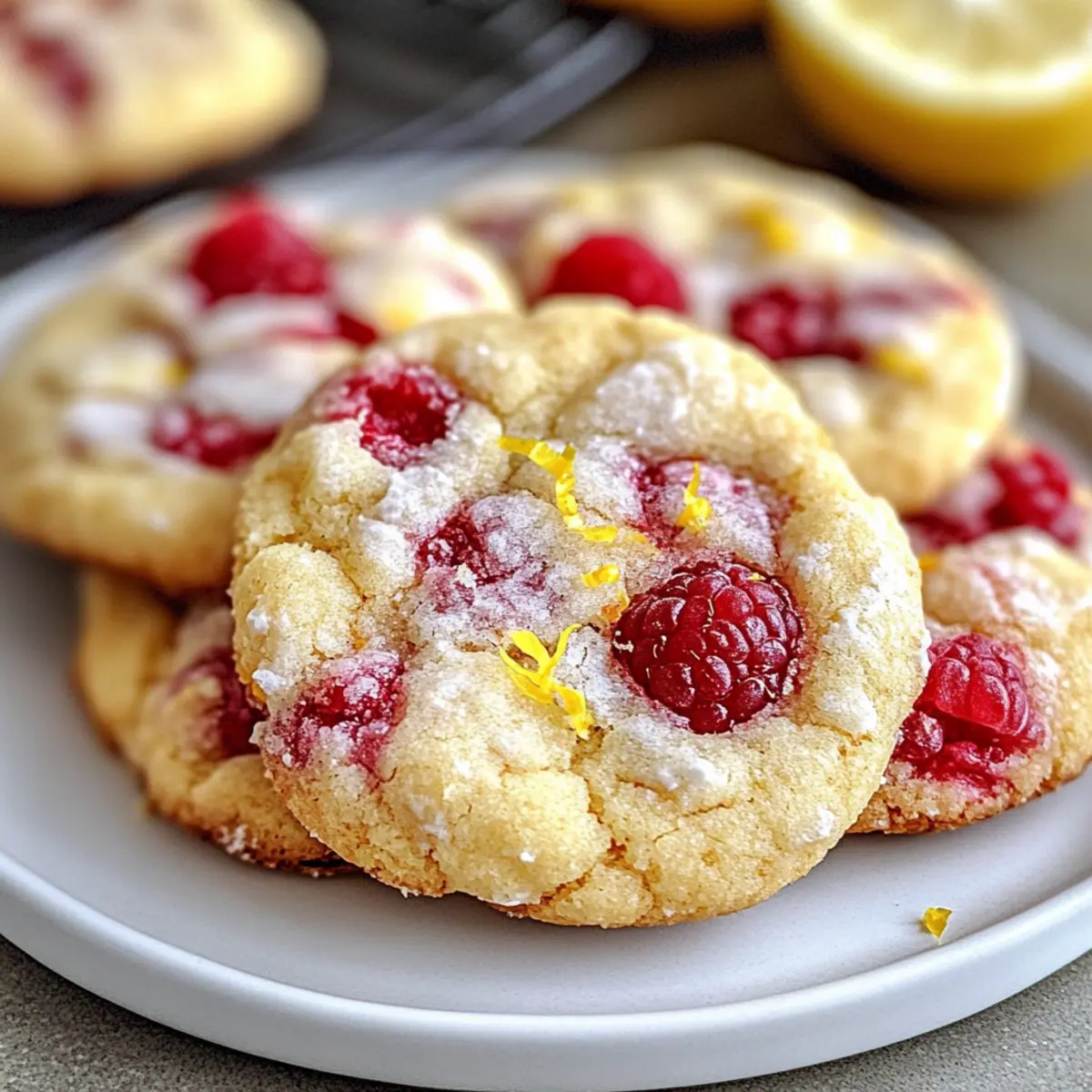 Easter Lemon Raspberry Cookies