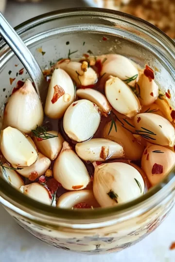 Spicy Pickled Garlic