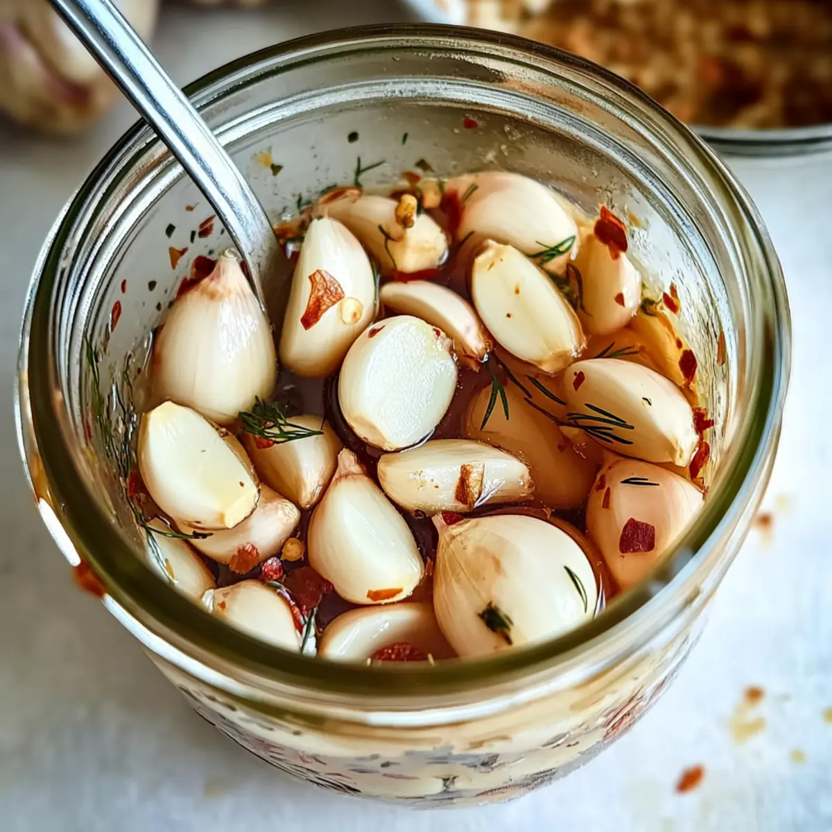 Spicy Pickled Garlic