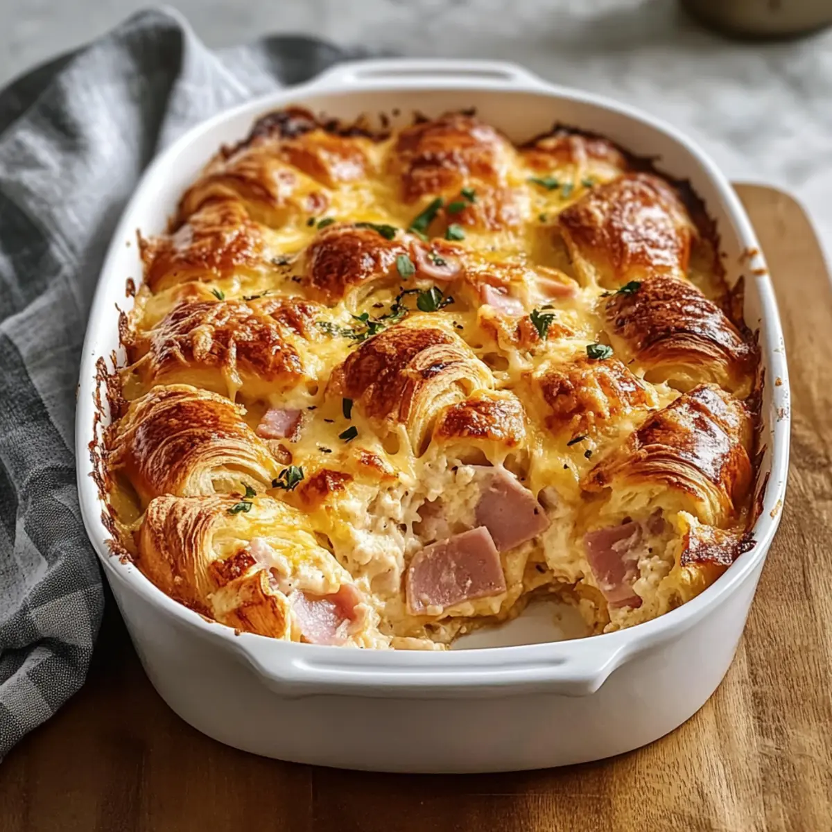 Savory Ham And Cheese Croissant Casserole for Brunch Bliss 4 8dbe0385 b12d 44aa 85b6 f72fd371f859 4 odwolh