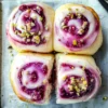 Raspberry and Rose Cheesecake Buns