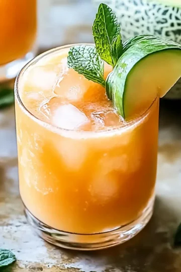 Cantaloupe Agua Fresca with Herbal