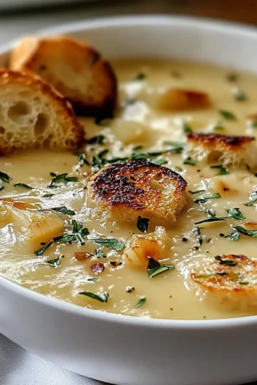 Rustic Country French Garlic Soup