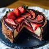 Chocolate Strawberry Swirl Cheesecake