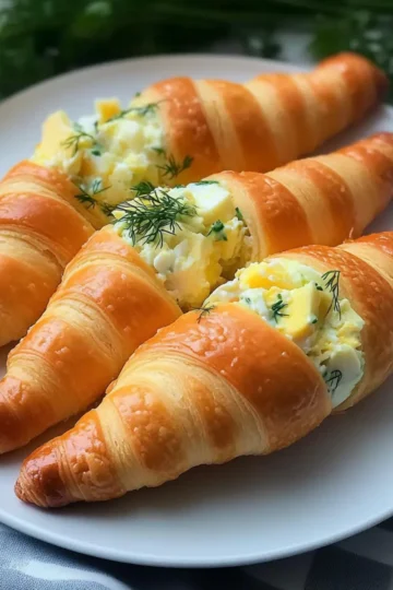 Crescent Roll Carrots Stuffed Egg Salad