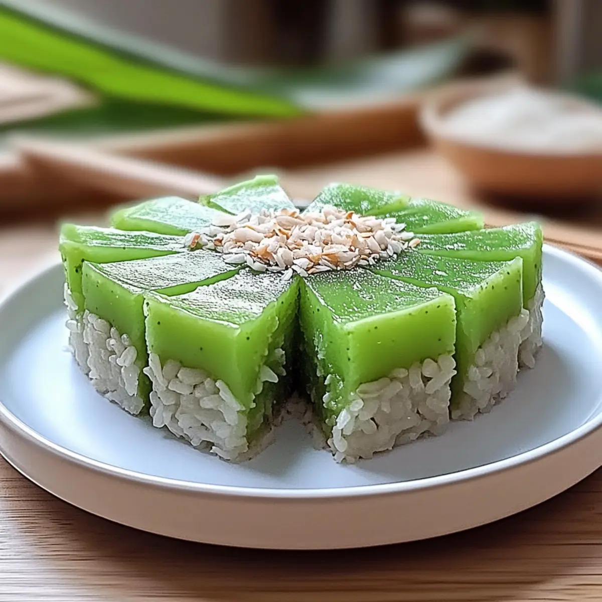Pandan Sticky Rice Cake