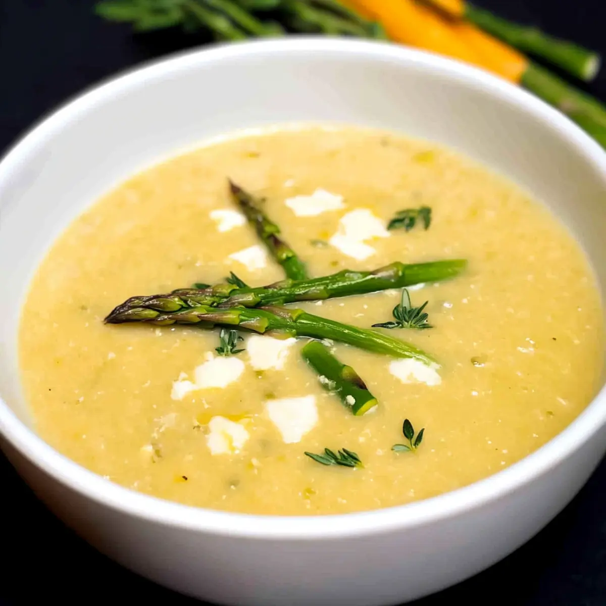 Creamy Asparagus Soup With Lemon and Parmesan Bliss 5 Asparagus Soup With Lemon and Parmesan