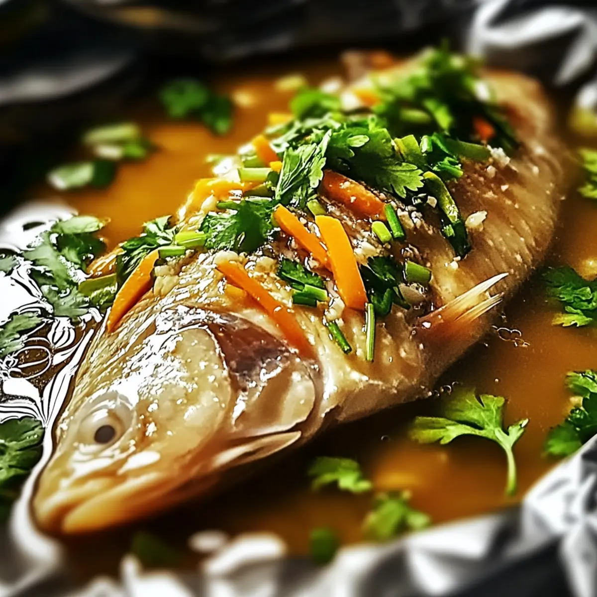 Sizzling Ginger Steamed Fish