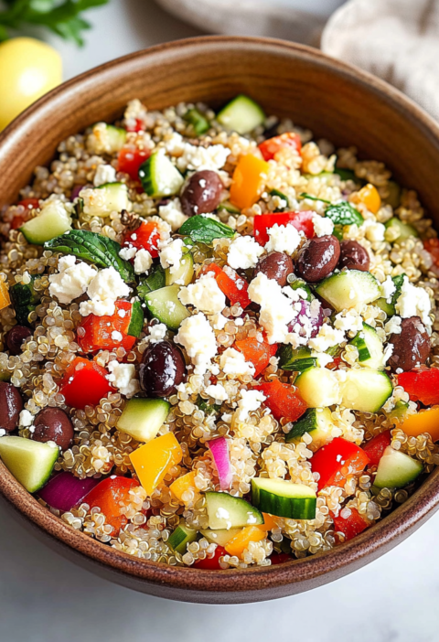 Quinoa Salad with Feta and Lemon | Mediterranean Recipe